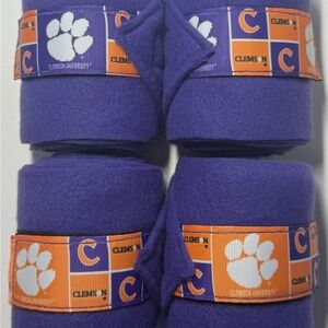 Clemson University Purple & Orange Fleece Leg Wraps